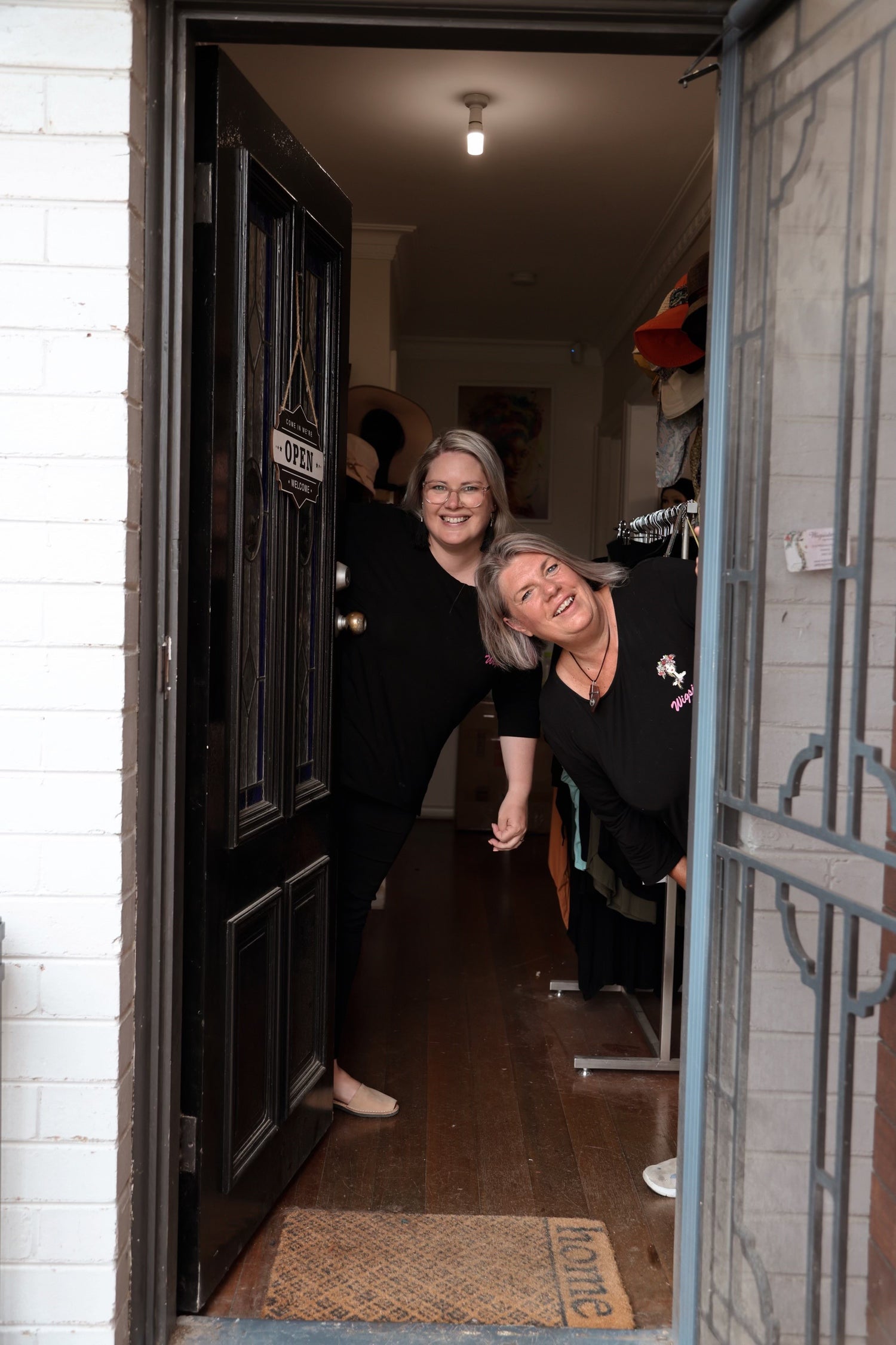 Gill and Kim welcoming you into Wigsisters store