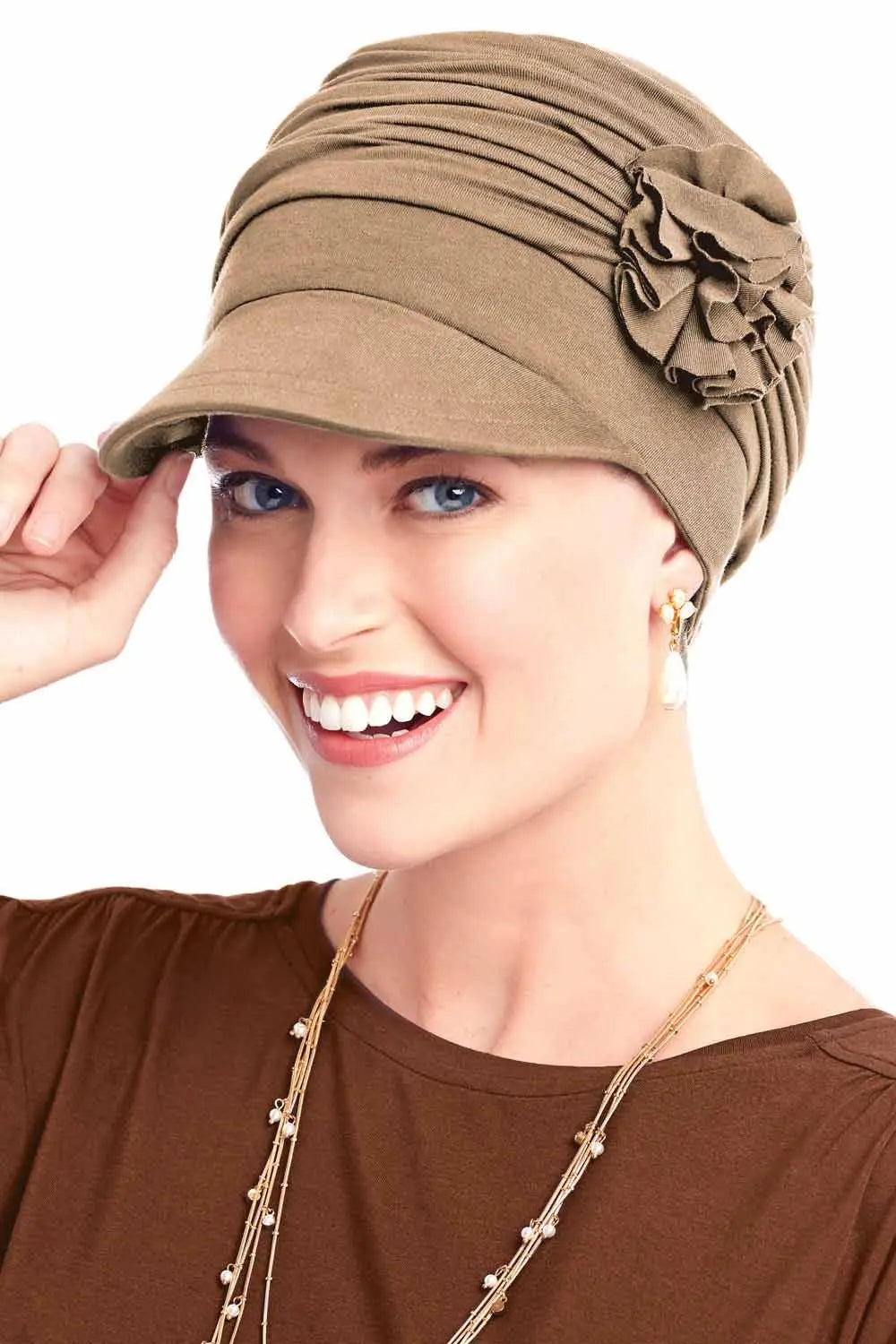 Bamboo Florette Newsboy Hat - Wigsisters