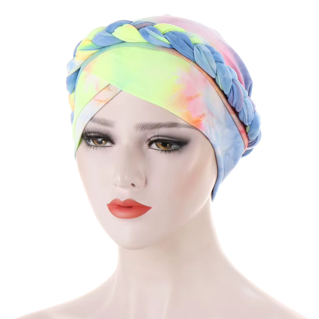 Braided Tie Dye Turban
