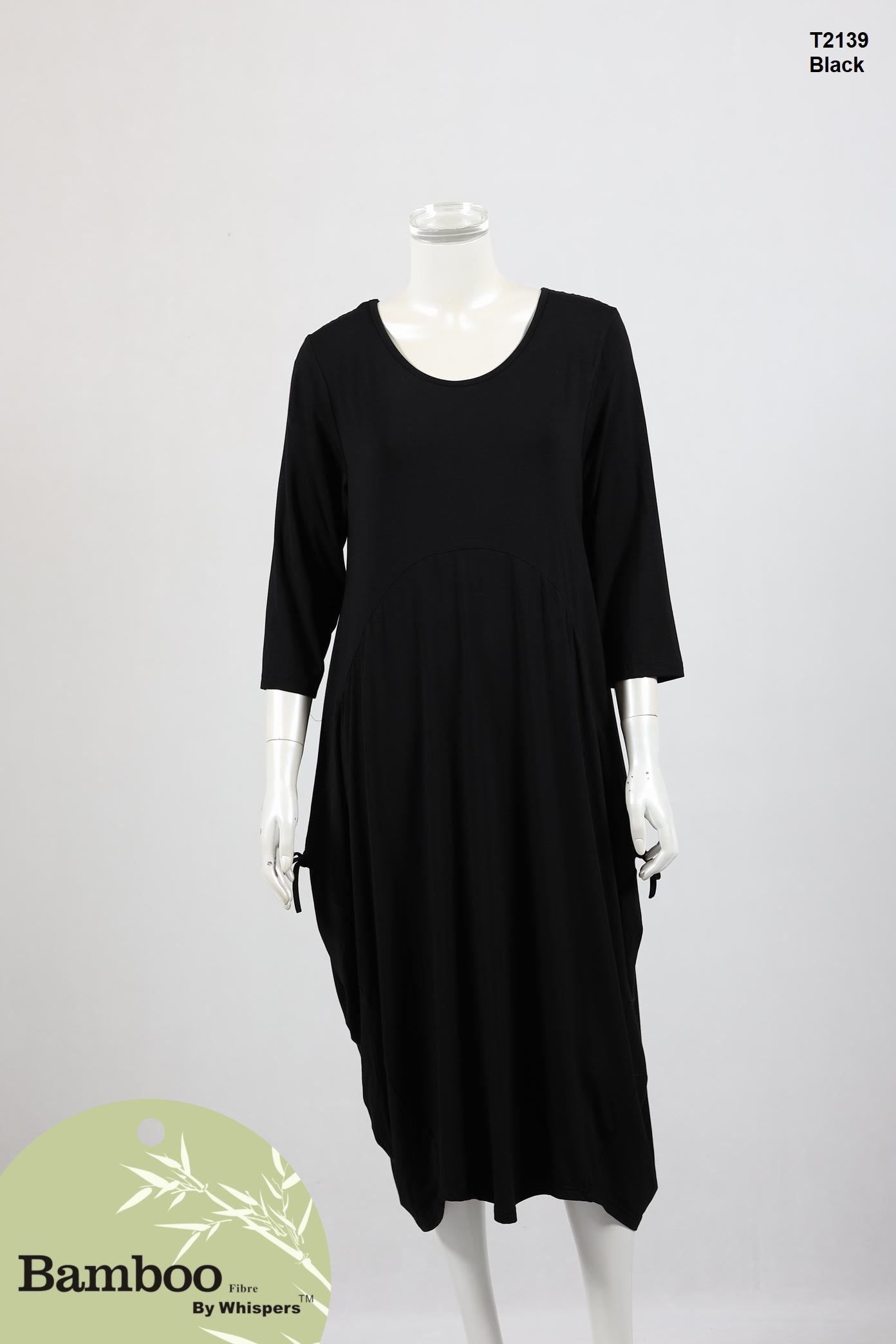 Bamboo 3/4 Sleeve Dress - Wigsisters