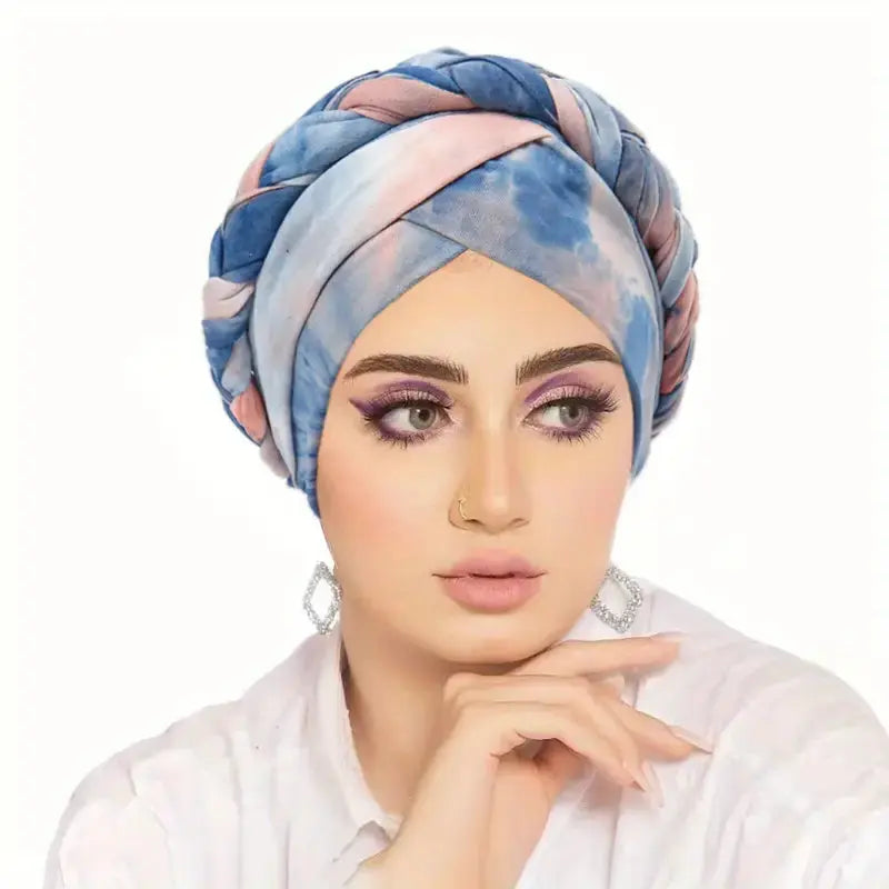 Braided Tie Dye Turban - Wigsisters