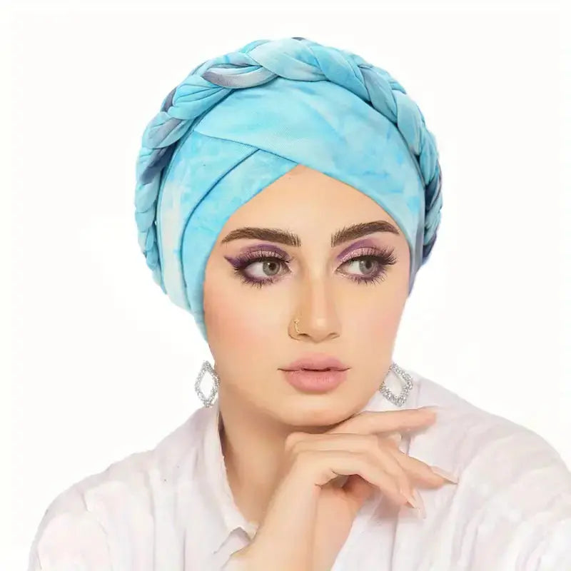 Braided Tie Dye Turban - Wigsisters