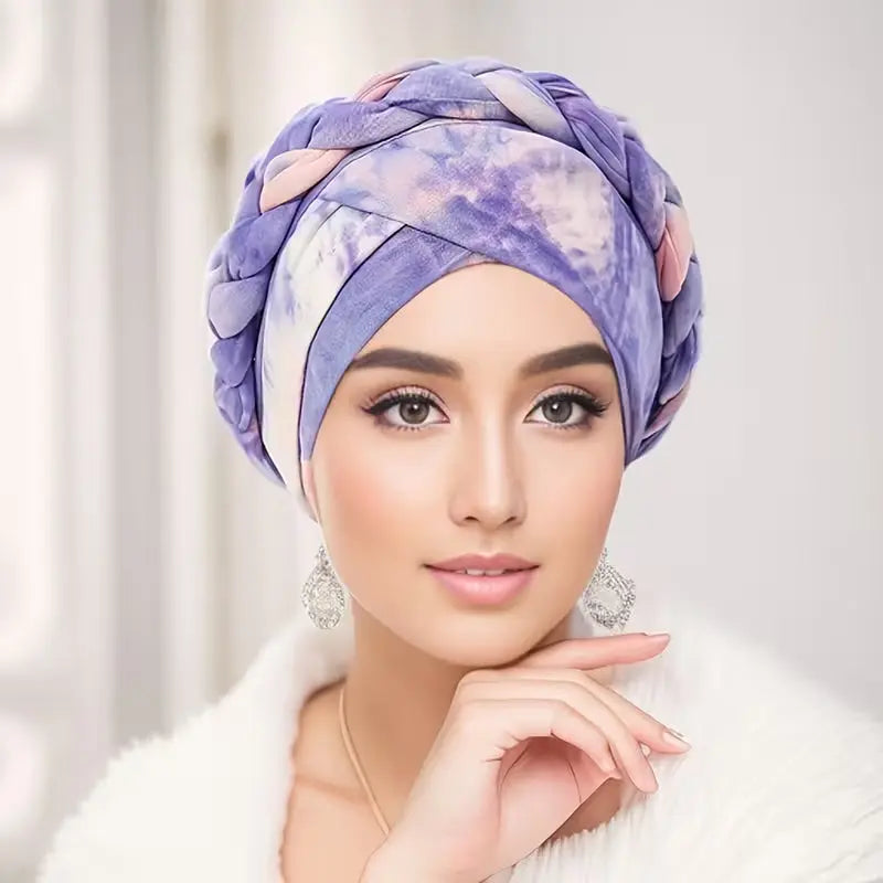 Braided Tie Dye Turban