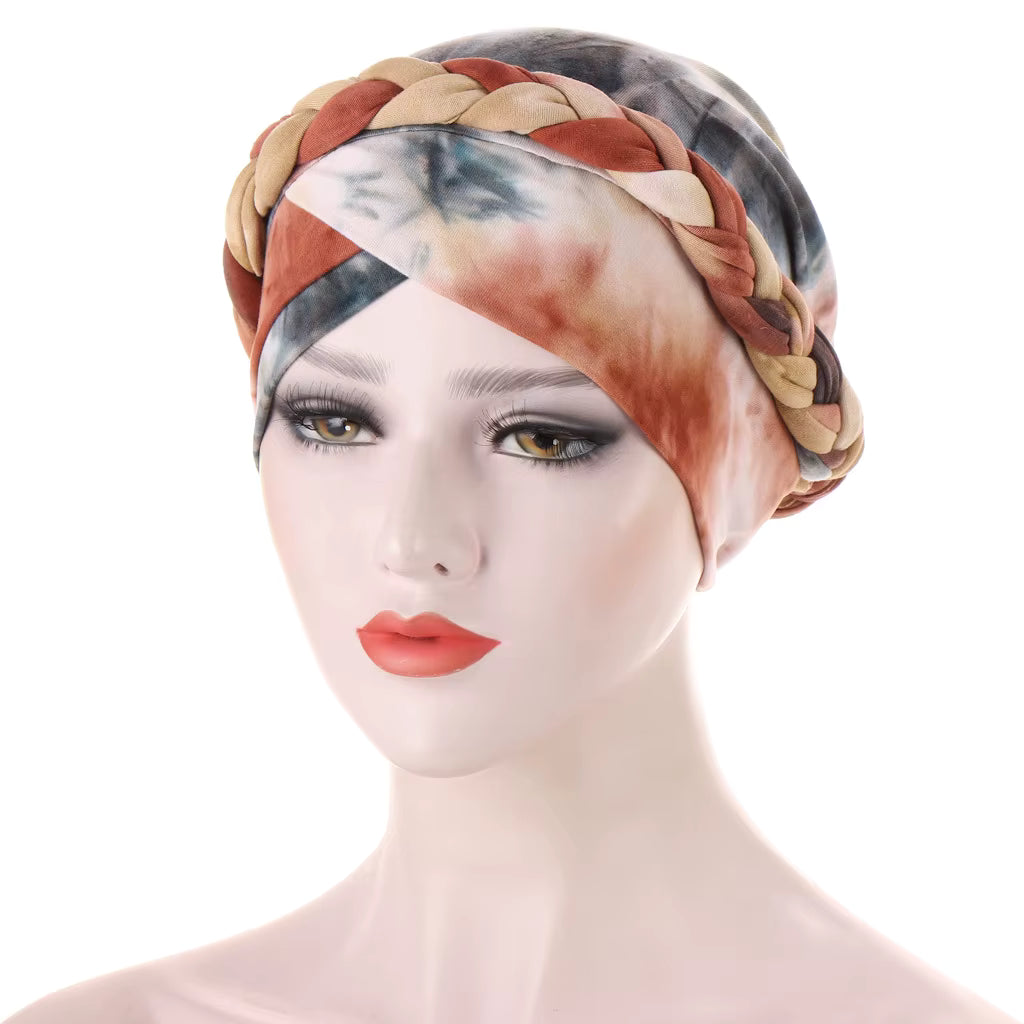Braided Tie Dye Turban