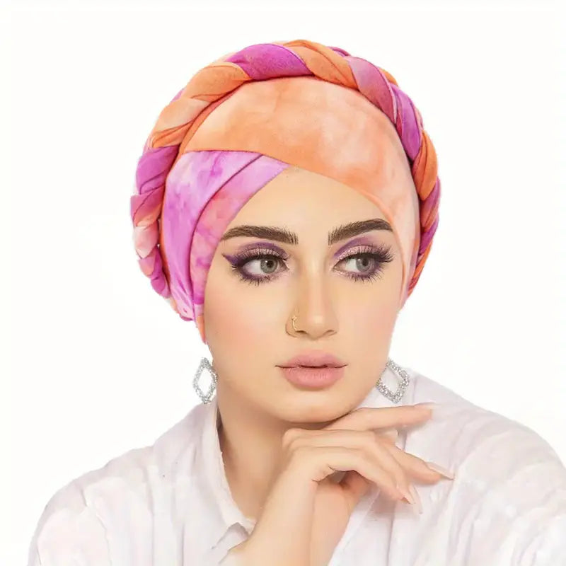 Braided Tie Dye Turban
