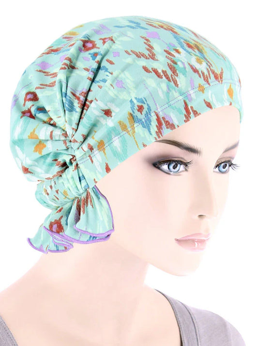 Abbey Cap in Sage Petite Tribal - Wigsisters