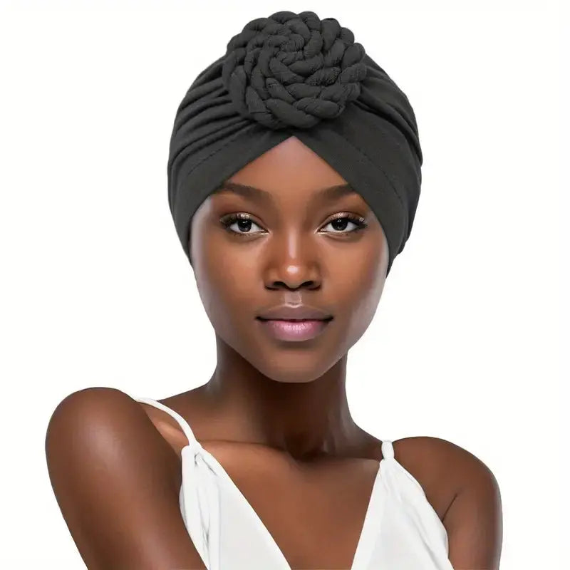 Plaited Rosette Turban - Wigsisters
