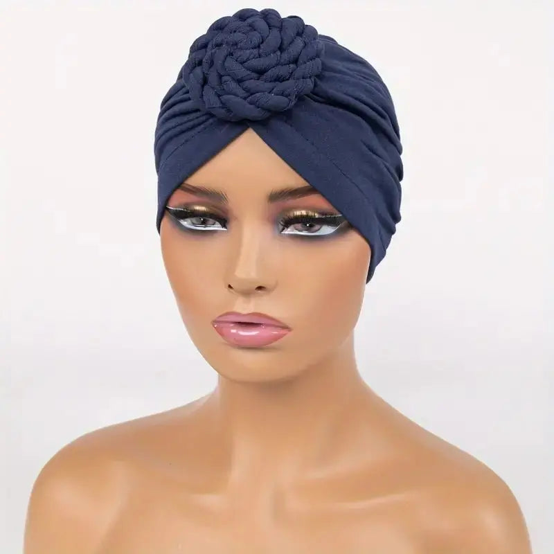 Plaited Rosette Turban - Wigsisters