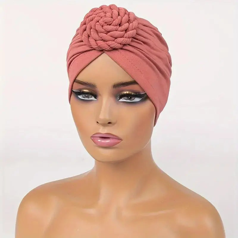 Plaited Rosette Turban - Wigsisters