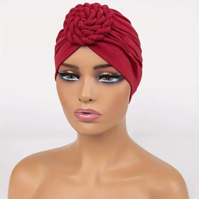 Plaited Rosette Turban - Wigsisters