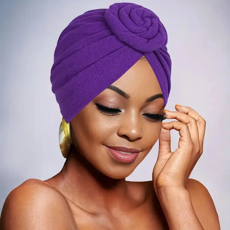 Rosette Turban - Plain - Wigsisters