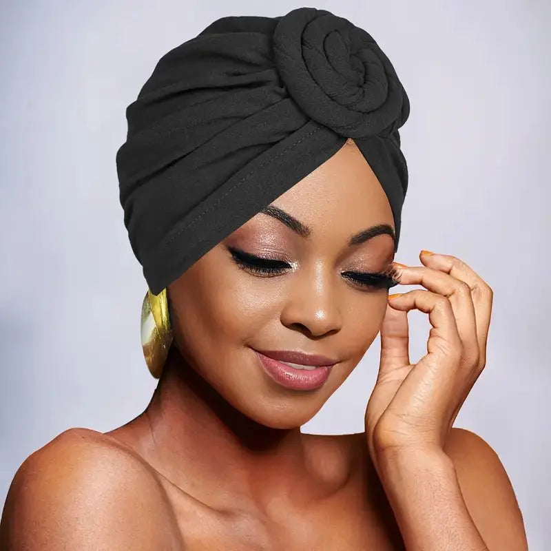 Rosette Turban - Plain - Wigsisters