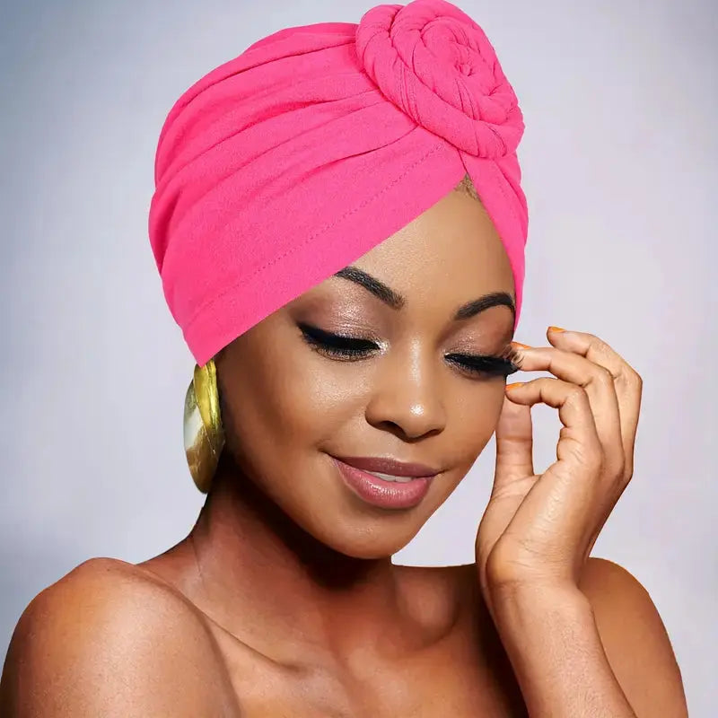 Rosette Turban - Plain - Wigsisters