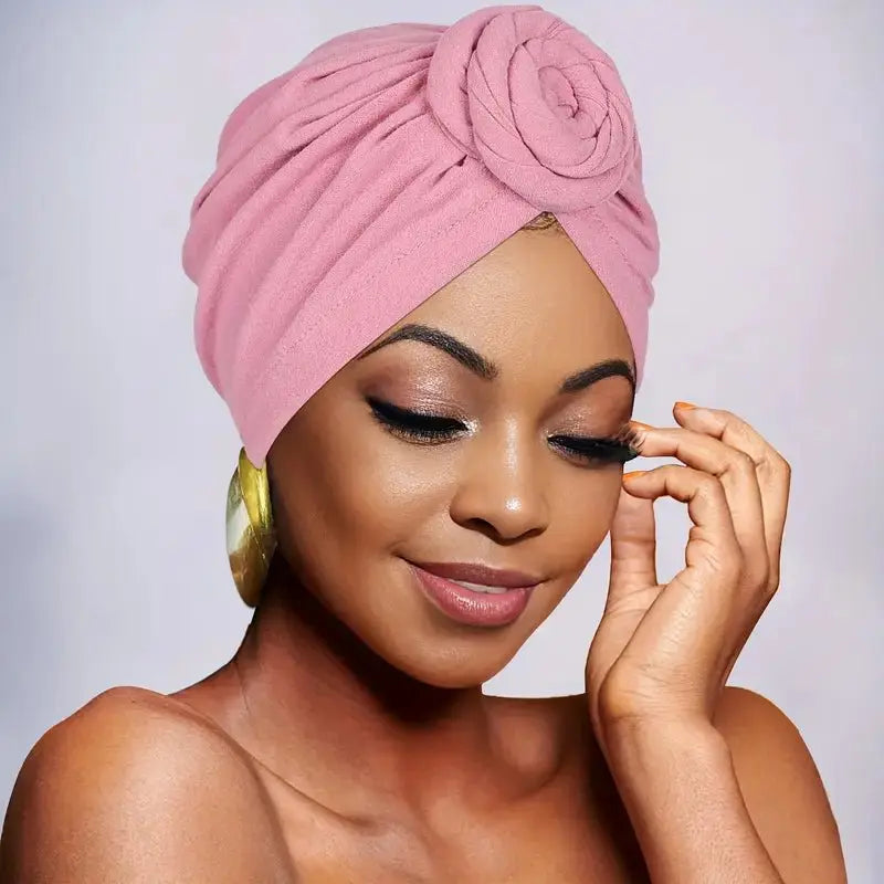 Rosette Turban - Plain - Wigsisters