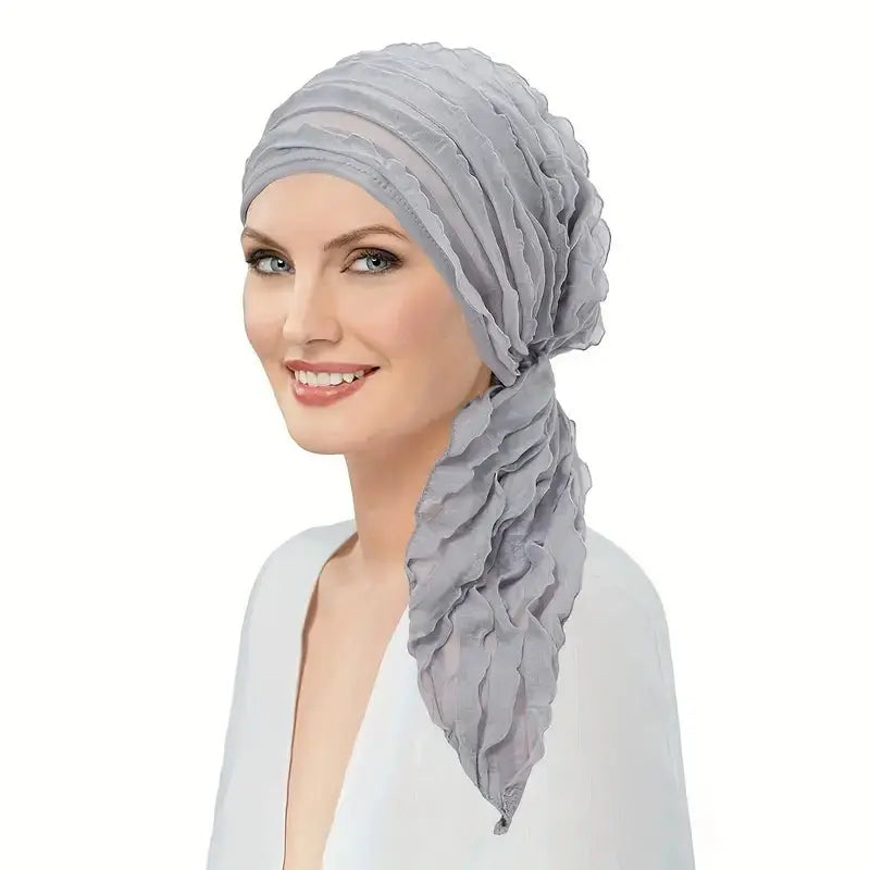 Ruffle Head Scarf - Wigsisters