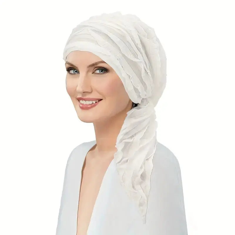Ruffle Head Scarf - Wigsisters