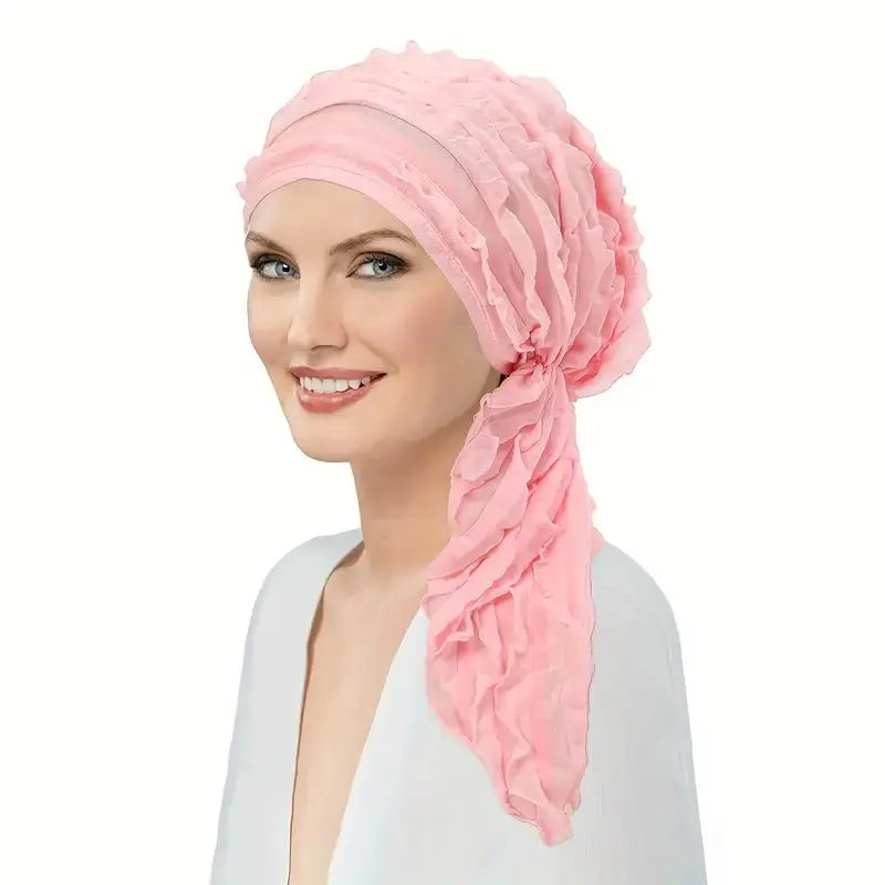 Ruffle Head Scarf - Wigsisters