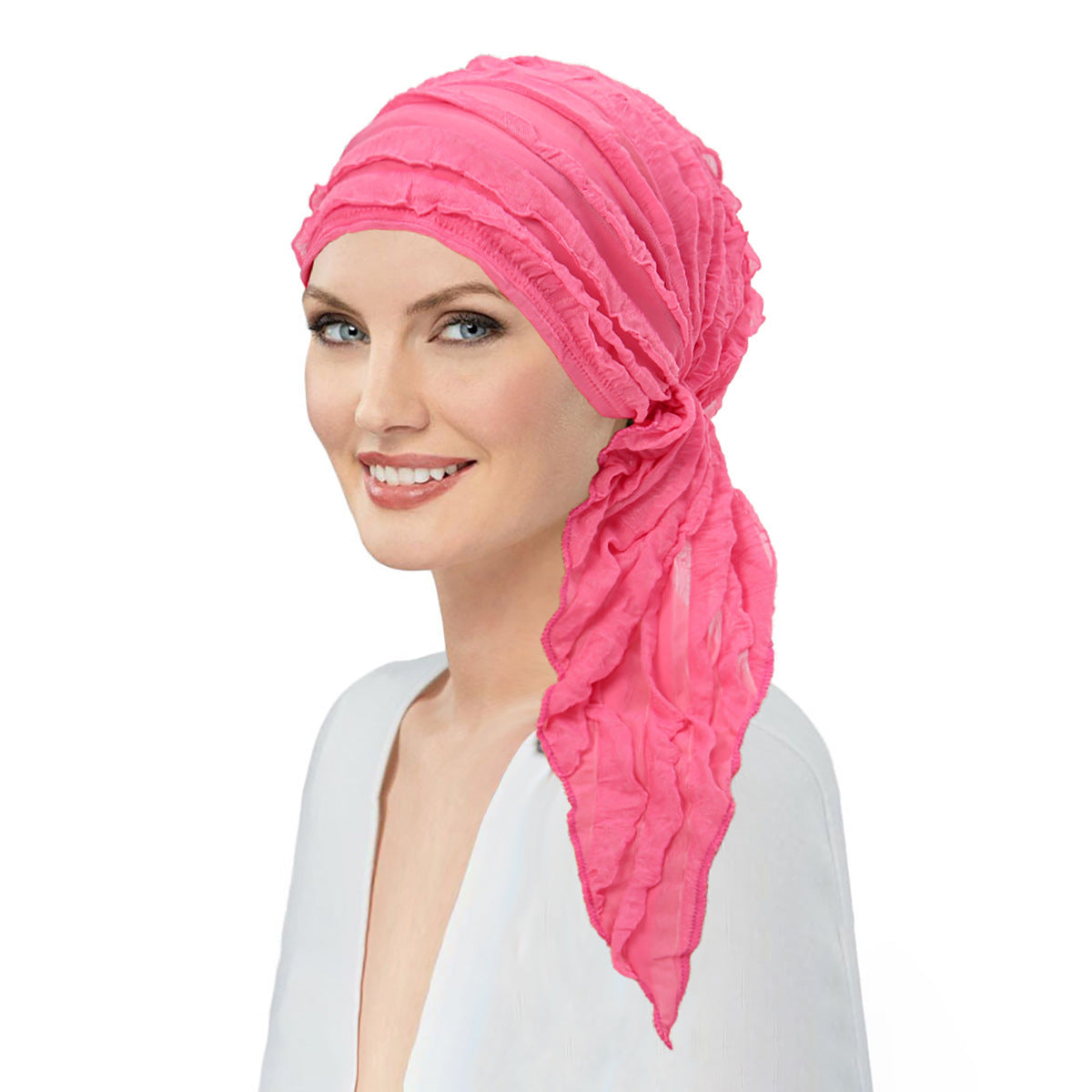 Ruffle Head Scarf