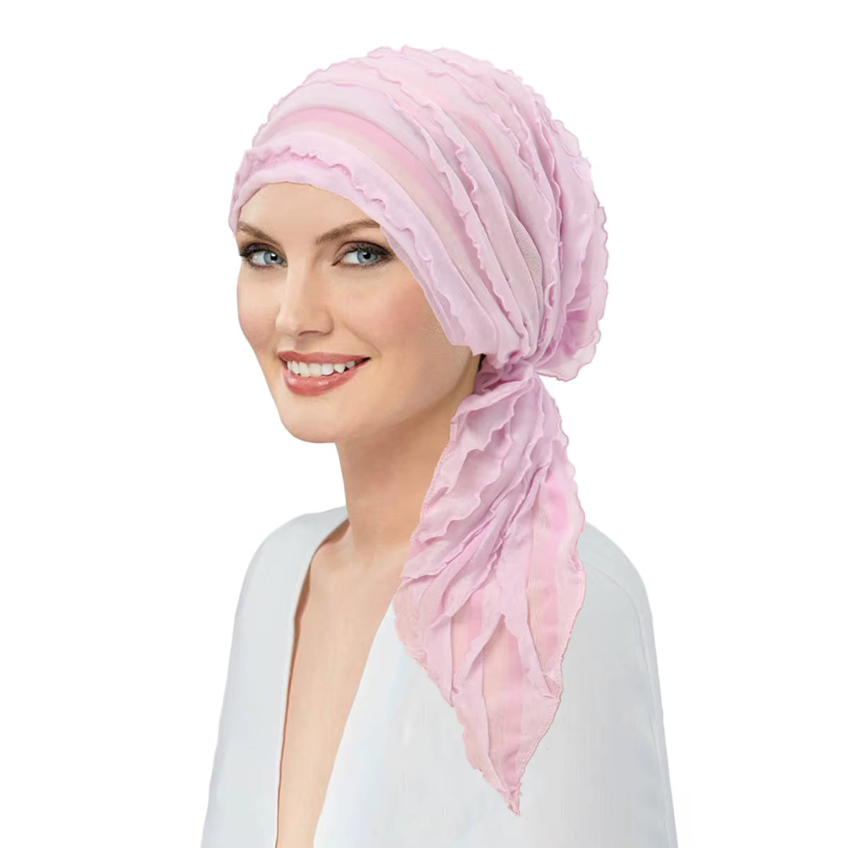Ruffle Head Scarf
