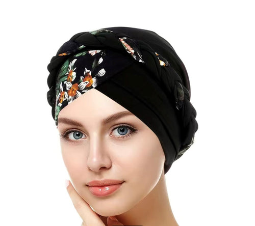 Braided Two-Toned Turban - Wigsisters