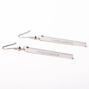 F@#K CANCER - Bar Earrings - Wigsisters