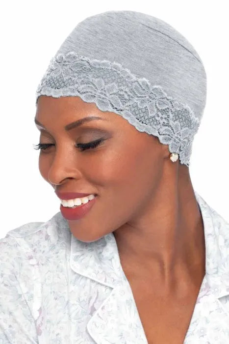 Bamboo Sleeping Cap with Lace - Wigsisters