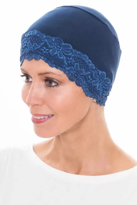 Bamboo Sleeping Cap with Lace - Wigsisters