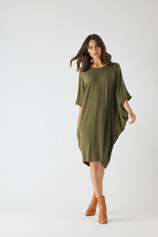 Bamboo V Neck Dress - Wigsisters
